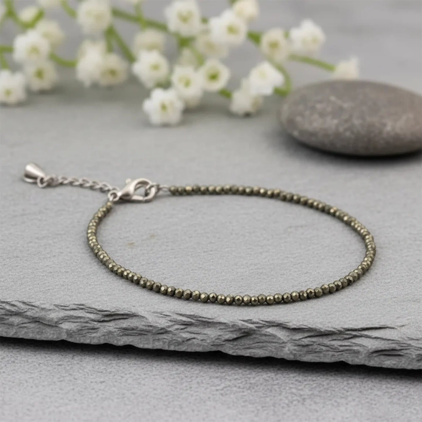 Original Pyrite Anklet - Wealth, Protection, Confidence, Positive Energy