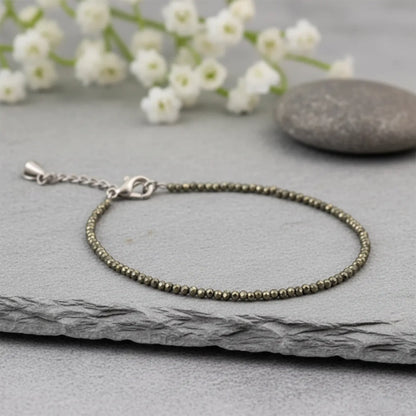 Original Pyrite Anklet - Wealth, Protection, Confidence, Positive Energy