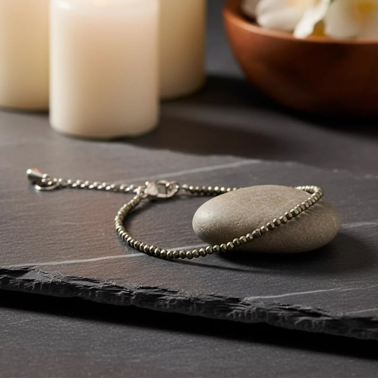 Original Pyrite Anklet - Wealth, Protection, Confidence, Positive Energy