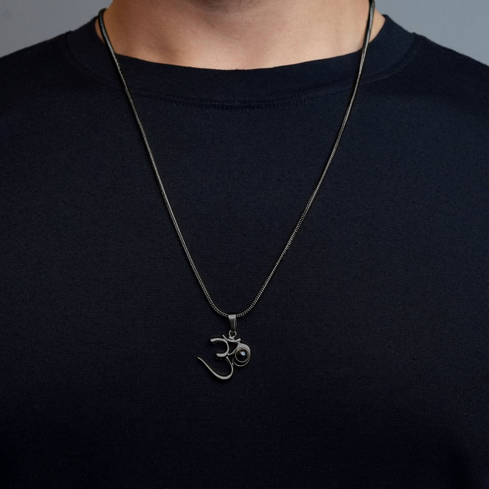 OM Pendant with Adiyogi Photo Inside